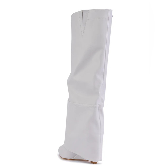AZALEA WANG RAILAY BONE KNEE HIGH WEDGE BOOT - Picture 3 of 6